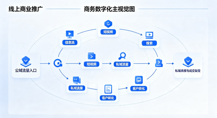栖霞市线上商业推广怎么做？全域流量闭环搭建与低成本转化实战指南